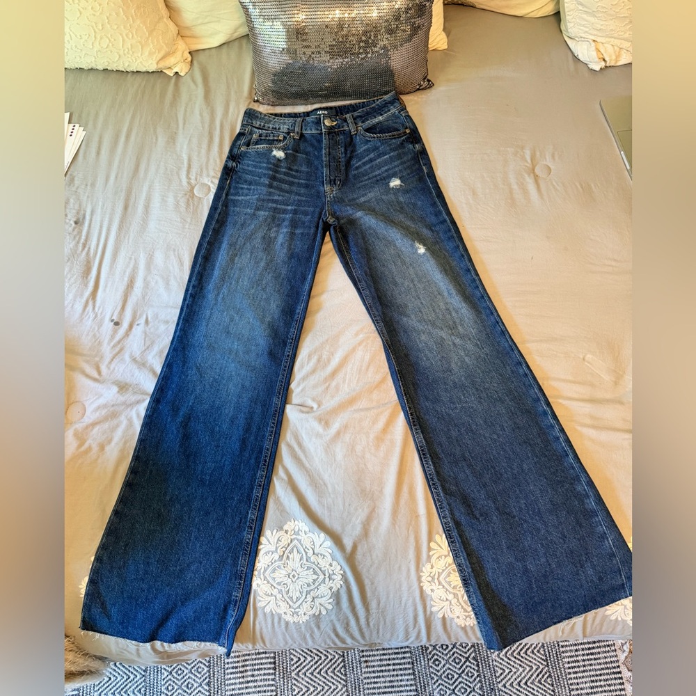 AERO High Rise Wide Leg Jeans